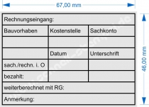 Stempel Rechnungsprüfung Bauvorhaben Kostenstelle Sachkonto • Trodat 5208