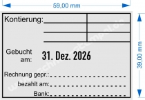 5474 Trodat Professional Kontierung Gebucht Rechnung geprüft Bank