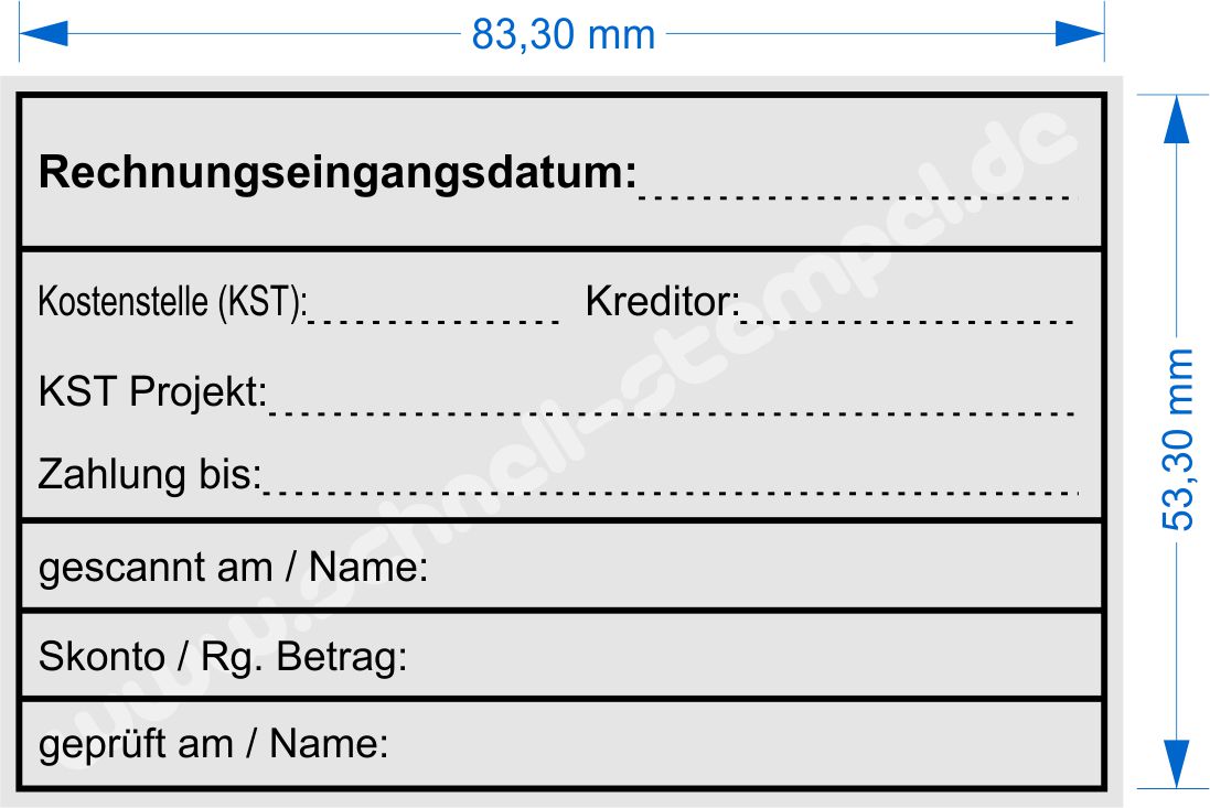 Kontierungsstempel-Rechnungseingangsdatum-Kostenstelle-Kreditor-Kostenstelle-Projekt-Zahlungbis-gescannt-Name-Skonto-Rechnung-Betrag-geprueft-Name