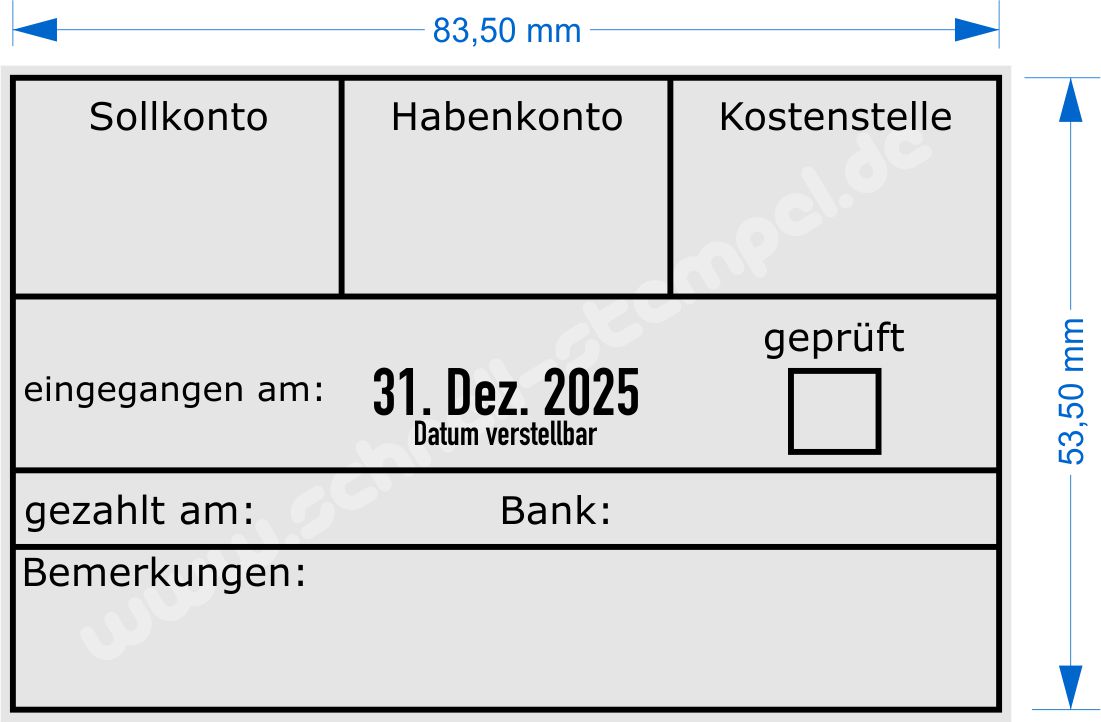 Buchungssstempel-Sollkonto-Habenkonto-Kostenstelle