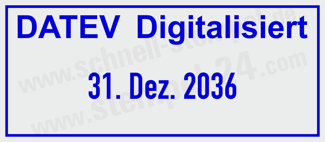 Stempel Datev Digitalisiert Blau Stempel Datev Digitalisiert Blau