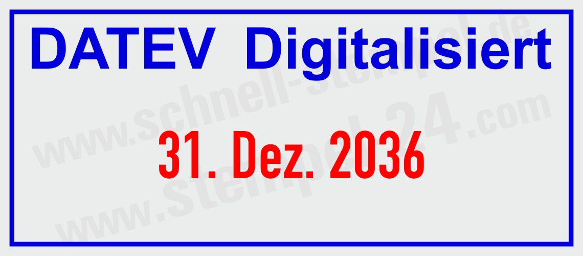 Stempel Datev Digitalisiert Blau/Rot Stempel Datev Digitalisiert Blau/Rot