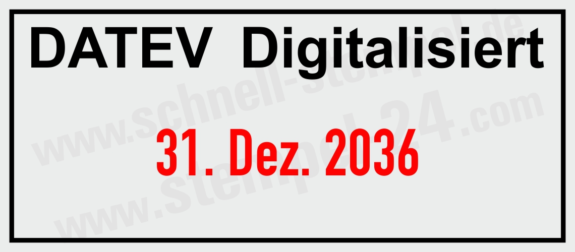 Stempel Datev Digitalisiert Schwarz/Rot Stempel Datev Digitalisiert Schwarz/Rot