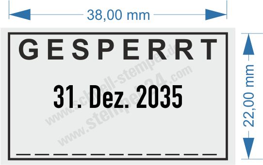 Abdruckmuster Stempel Gesperrt Datum Unterschrift