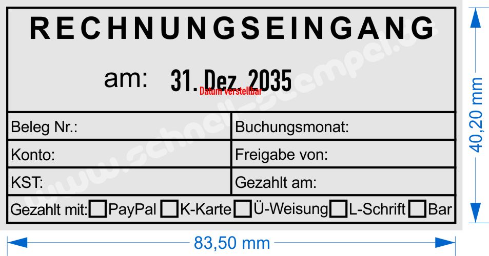 Muster Buchungsstempel Rechnungseingang