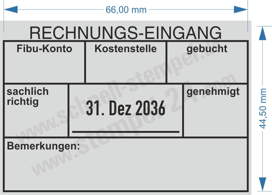 Muster Kontierungsstempel Trodat Rechnungseingang Fibukonto Gebucht