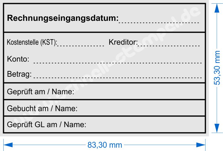 Muster Kontierungsstempel Rechnungseingangsdatum Konto Betrag