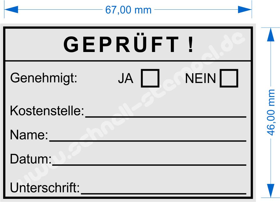 Trodat_Professional_5208_Geprueft-ja/nein_Kostenstelle_Name_Datum_Unterschrift