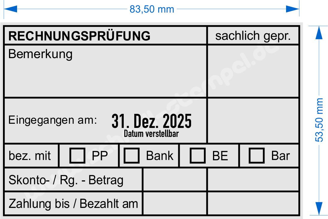 Trodt_Professional_54110_Rechnung_geprueft_von_Datum_sachlich-richtig_zur-Zahlung_freigegeben_Eingang_Datum_verstellbar_Kreditor_Rg.-Betrag_Konto_VST_KST_Brutto-Betrag_gebucht_bezahlt_am