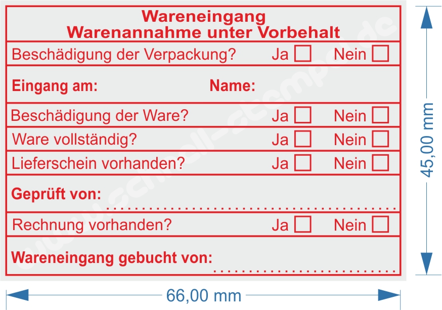 Stempelabdruch rot Wareneingang gebucht von Stempelabdruch rot Wareneingang gebucht von