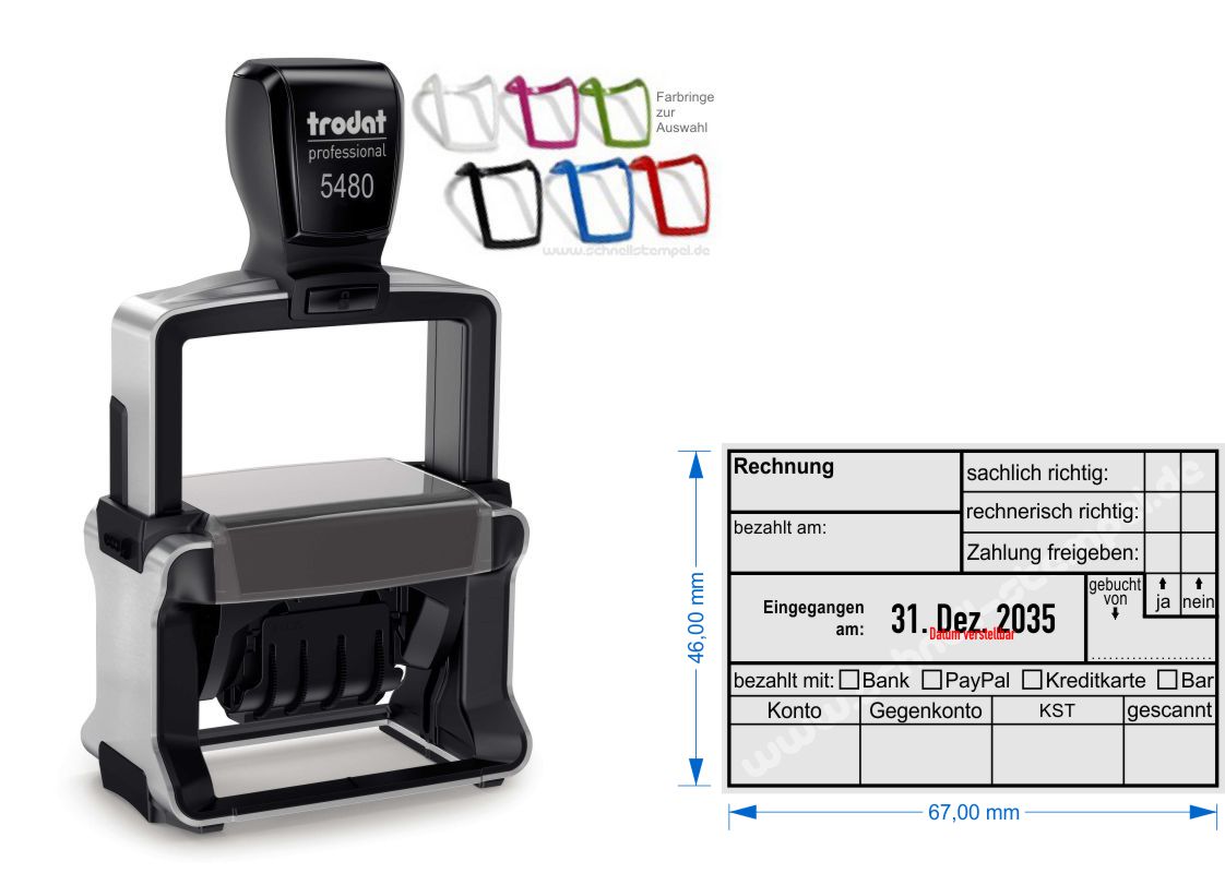 Stempel-Rechnung-Zahlung gebucht-Bankart