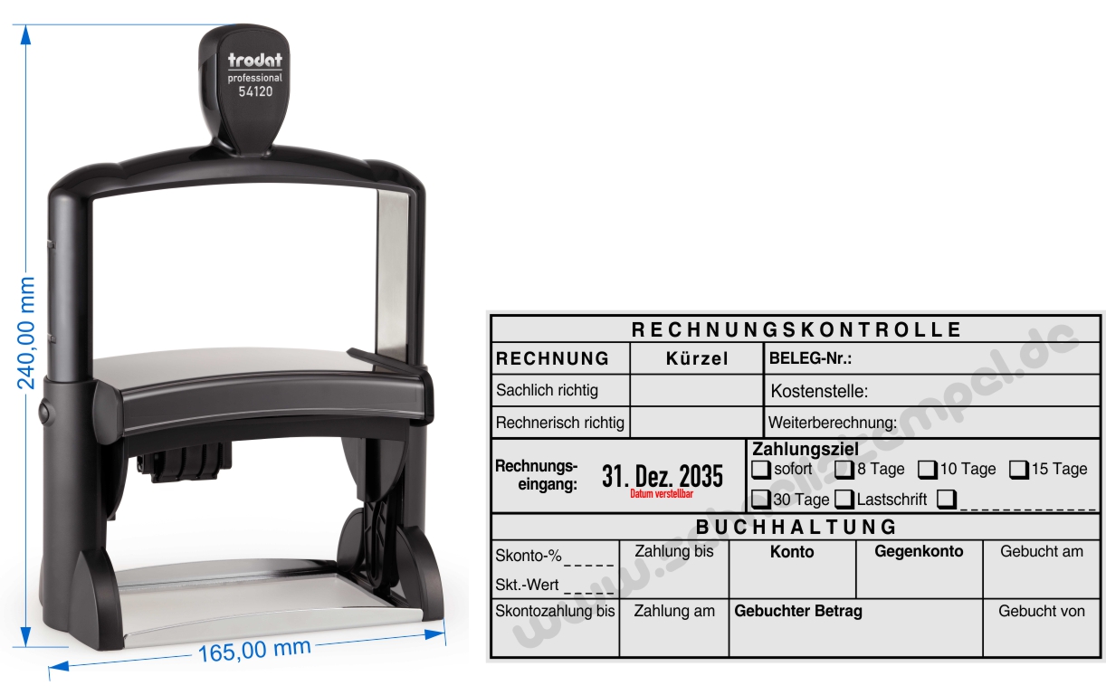 Stempel-Trodat-Professional-Rechnungskontrolle-Rechnungseingang-Buchhaltung