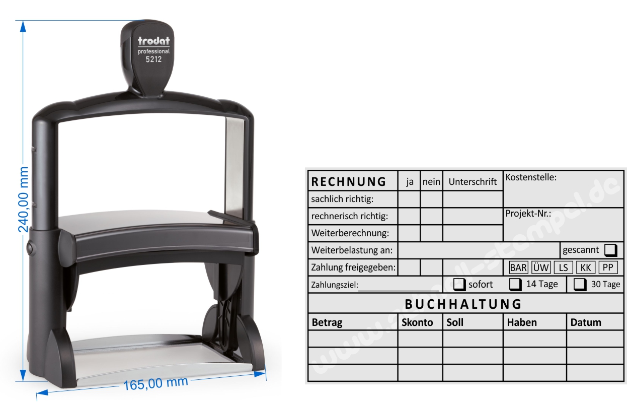 Stempel-Trodat-Professional-5212-rechnungspruefung-geprueft-buchhaltung-Weiterberechnung Stempel-Rechnungspruefung