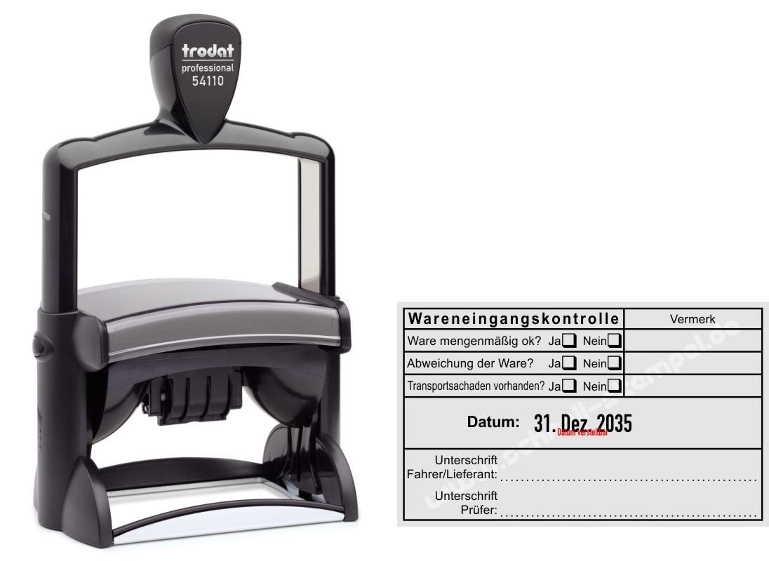 Stempel-Trodat-Professional-54110-Wareneingangskontrolle-vermerk Stempel-54110-Wareneingangskontrolle-vermerk