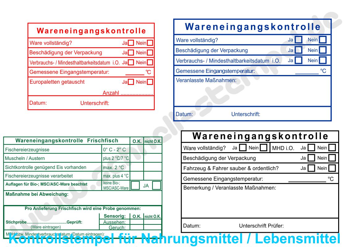 Warenkontrollstempel für Nahrungsmittel Kaufen